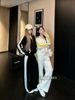 Chanel 2025C Early Spring Collection ❕ Cashmere Edition Lounge Set - Minimalist Contrast-Hem Hooded Coat & Wide-Leg Pants - Image 13