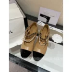 Chanel 25B Early Fall Collection ⛓️ Runway Chain & Patent Leather Mary Janes - Pearl-Accented Pumps for Elegant Style - Image 12