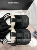 Chanel 2025B Fall/Winter Collection 🔎 Classic Quilted Panda 🐼 Black & White Color-Block Platform Sneakers 👟 - Chunky Lift Sole - Image 23