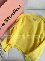 ACNE STUDIOS 2025SS Early Fall Collection 🍋 Supermodel-Approved Cardigan - Imported Mohair Blend Asymmetric Knit - Image 8