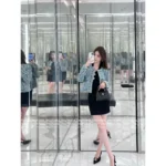Chanel 25A Peacock Green Woven Tweed 🦚 Cropped Blazer w/ Pockets - Imported Bouclé Jacket (Women’s Luxe Atelier Collection) - Image 15