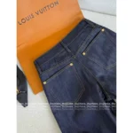 Louis Vuitton 25SS Spring/Summer Collection 🆕 Leather-Trim Denim Set - Zip-Front Vest & Wide-Leg Trousers - Image 23