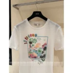 Dior 2025SS Spring/Summer Collection 🌈 Signature Print Linen-Cotton Tee - Hand-Painted Logo Short Sleeve Shirt - Image 16