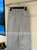 LouisVuitton 2025SS Early Spring Collection 🆕 Women's 4-Leaf Clover Print Denim Set - Jacket & Skirt w/ Embroidered Patches - Image 8