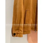 miumiu 2025SS Early Fall Collection 🐻 Oversized Baseball Jacket - Suede/Leather Color-Block w/ Zip Closure & Embroidered Logo - Image 5