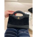 Chanel 2025P Spring/Summer Collection 🌸 Sakura Pink 31 Nano Chain Bag - Genuine Suede w/ Multi-Way Strap & YKK Hardware (Gift Box Packaging) ⛓️ - Image 23