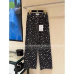 Chanel 2025B Early Fall Collection 🌈 Colorful Emblem Print Jeans - High-Waisted Wide-Leg w/ Enzyme Wash Denim - Image 13