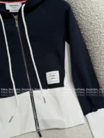 THOM BROWNE 2025 Early Fall Collection 👧 Classic Color-Block Set - Ribbed Cuff Zip-Up Leisure Suit - Image 23