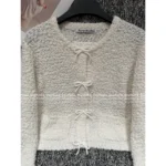 Acne Studios🤍 25SS Early Fall Collection - Women’s Bow-Tie Wool Cardigan w/ Pocket - Image 2