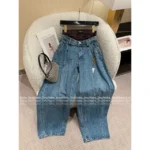 ALEXANDERWANG 2025 New Collection 👖 Mock Two-Layer Wide-Leg Jeans - High-Waisted Scimitar Flare Pants - Image 18