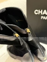Chanel 🤎 25A Fall/Winter New Handcraft Studio Collection — Premium Suede & Leather Patchwork Mid-Calf Block Heel Boots - Image 22