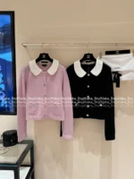 Chanel 25B Early Fall Collection 🎀 100% Kashmir Cashmere Peter Pan Collar Cardigan - Dust Bag Included - Image 2