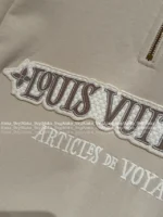 Louis Vuitton 2025SS Early Fall Collection 🤍 Mock Two-Layer Zip Hoodie - V-Neck Panel Pullover with Embroidered Logo - Image 12