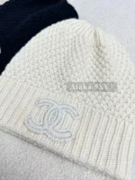 Chanel 2024N Ski Collection 🖤 Heavyweight Cashmere Scarf / Knit Beanie with Metallic Logo - Ultra Warmth & Face-Slimming Effect - Image 24
