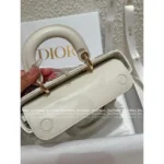 Dior 2025 Limited Edition D-Joy Bag 🤍 Horizontal Leather Tote w/ Embroidery & Crystal Pendant - Image 10