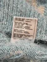 Chanel 25B Early Fall Collection 🌈 Macaron Ice Blue Tie-Dye Cardigan - Long-Hair Mohair/Wool Blend Knit Coat - Image 8