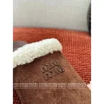 miumiu 2025SS Early Fall Collection 🐻 Women's Sherling Mule Slippers - Classic Letter Logo & Cloud Comfort (3 Colors Available) - Image 4