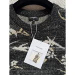 Chanel 25A Early Fall Collection ✉️ Jacquard Gold-Thread Sweater - Round Neck Wool/Cashmere Blend Pullover w/ Dust Bag - Image 14