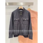 miumiu 2025SS Early Fall Collection 🆕 Women's Baseball Jacket - Metallic Button Stand Collar w/ Utility Pockets (American Retro Style) - Image 2