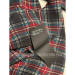 Saint Laurent 2025 Early Fall Collection 🖤 ROSÉ-Inspired Plaid Silk Shirt - Detachable Ribbon Tie & Dramatic Cuffs (Blackpink Style) - Image 8