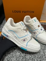 Louis Vuitton Premium 2025 Summer Couple Trainer Sneakers ✨ Embroidered Badge Detail - Gift Box Packaging - Image 14