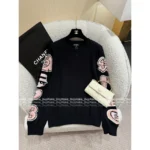 Chanel 25B Fall/Winter Collection 🎀 Bow Cuff Cashmere Sweater - 100% Kashmir Wool Pullover with Jacquard Logo - Image 9