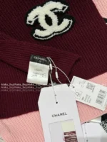 Chanel 25B Fall/Winter Collection ❄️ Towel-Embroidered Logo Set - 100% Kashmir Cashmere Scarf/Beanie/Gloves - Image 14
