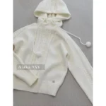 Chanel 2024N Coco Neige Ski Collection 🤍 Embroidered Logo Hooded Pullover - Luxury Cashmere/Silk Blend with Pom-Pom Detail - Image 11