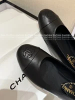 Chanel 2025B Early Fall Collection 🐼 Color-Block Mary Janes - Leather Chain Strap Two-Tone Pumps - Image 27