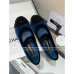 Chanel 2025B Fall/Winter Collection 🌈 Haute Couture Mary Janes - Imported Silk-Velvet & Crystal Bow (Ballet Flat Version) - Image 18