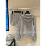 Louis Vuitton 2025SS Early Fall Collection 🩶 Grey Tone Lounge Set - Relaxed Athletic Hoodie & Joggers - Image 16