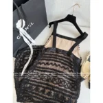 Chanel 2025B Spring/Summer Collection 🖤 Sheath Slit Dress - Lace Cut-Out Detailing & Silk Lining - Image 9