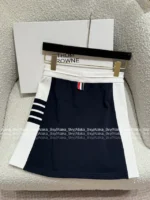 THOM BROWNE 2025 Early Fall Collection 👧 Classic Color-Block Set - Ribbed Cuff Zip-Up Leisure Suit - Image 21