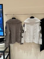 Chanel 2024N Coco Neige Ski Collection 🆕 Jacquard Logo Cardigan - Zip-Front Knit Jacket with Artisanal Crochet - Image 24