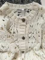 Dior 2025 Early Fall Collection ⭐ Beige Open-Knit Vest - Crochet Cardigan & Tank Top Set - Image 19