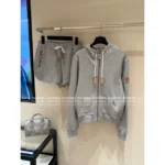 Louis Vuitton 2025SS Early Fall Collection 🩶 Grey Tone Lounge Set - Relaxed Athletic Hoodie & Joggers - Image 15