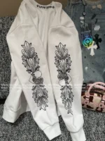 CHROME HEARTS 2025SS Early Fall Collection 🤍 Sanskrit Print Hoodie - Oversized Pullover with Cuff Logo - Image 22