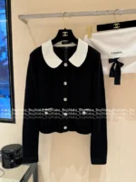 Chanel 25B Early Fall Collection 🎀 Dust Bag Packaging - 100% Kashmir Cashmere Peter Pan Collar Cardigan - Image 11