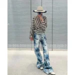 Dior 2025 Early Autumn Collection 🔍 Celebrity-Inspired Knitwear - Cashmere/Silk Blend Diagonal Stripe Sweater - Image 14