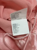 miumiu 2025SS Spring/Summer Collection 🎀 Satin Slip Dress - Pink Glossy Strapless Mini with Embroidered Logo - Image 25
