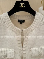 Chanel 2025A Early Fall Collection 🤍 Socialite Style Vest - Crochet Pocket & Crystal Button Waistcoat Women's Top - Image 19