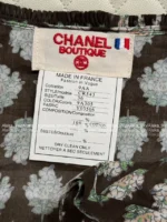 Chanel Vintage Exclusive Series 🆕 Retro Print Camisole - Ruffle V-Neck Tie-Front Pearl Bow Top - Image 14