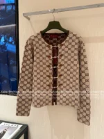 Gucci 2025 Early Fall Collection 🧶 Letter Logo Jacquard Wool Coat - Horsebit Detail & Pocket Design - Image 10