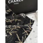 Chanel 25A Early Fall Collection ✉️ Jacquard Gold-Thread Sweater - Round Neck Wool/Cashmere Blend Pullover w/ Dust Bag - Image 12