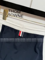 THOM BROWNE 2025 Early Fall Collection 👧 Classic Color-Block Set - Ribbed Cuff Zip-Up Leisure Suit - Image 19