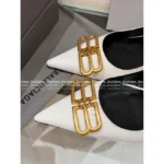 BALENCIAGA 2025 Early Fall Collection 🆕 Classic Heeled Sandals - Signature Metal Logo Detail - Image 21