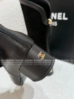 Chanel 🤎 25A Fall/Winter New Handcraft Studio Collection — Premium Suede & Leather Patchwork Mid-Calf Block Heel Boots - Image 18