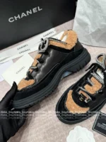 Chanel 2025B Fall/Winter Collection 🔎 Classic Quilted Panda 🐼 Black & White Color-Block Platform Sneakers 👟 - Chunky Lift Sole - Image 19