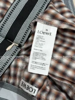Loewe 2025SS Designer Embroidery Set 🤎 Back-Slit Plaid Shirt + Asymmetric Skirt - Autumn New Arrival - Image 15
