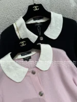 Chanel 25B Early Fall Collection 🎀 100% Kashmir Cashmere Peter Pan Collar Cardigan - Dust Bag Included - Image 4